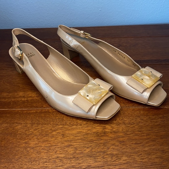 Stuart Weitzman Slingback Peep Toe Shoes - Picture 16 of 16